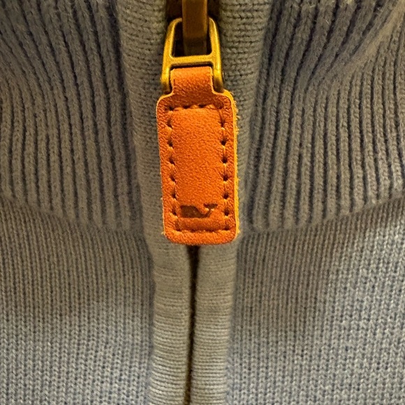 Vineyard Vines Men’s Light Blue Cotton Quarter-Zip Sweater Size Small - Picture 4 of 14